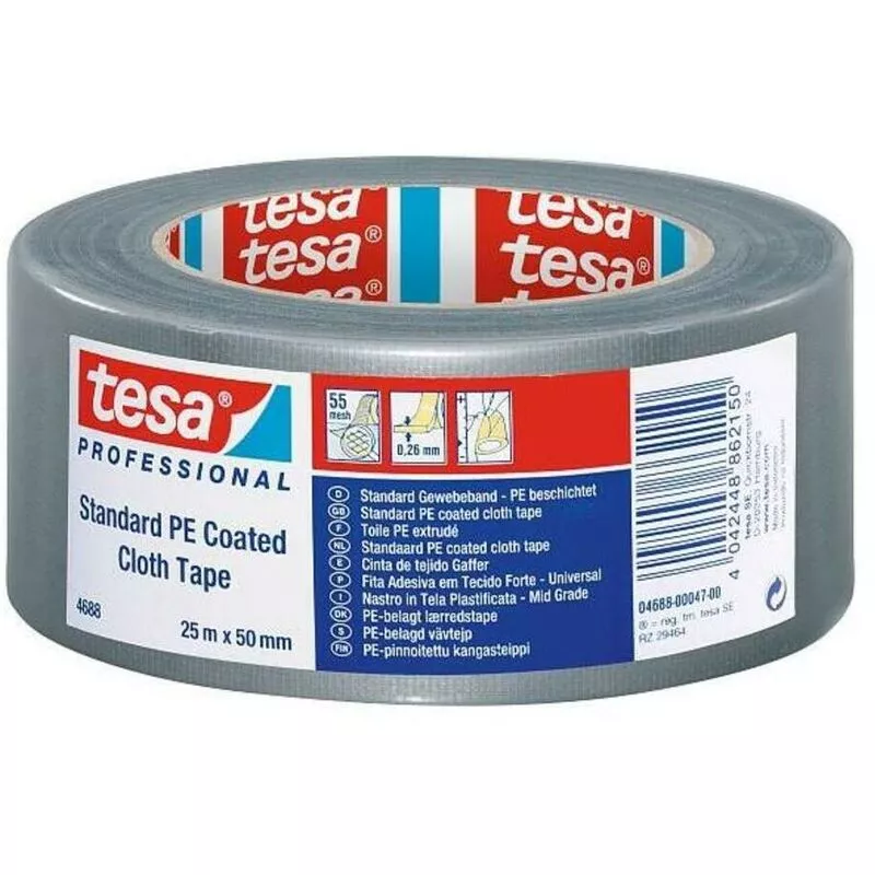 04688-00042-00 - Cinta de tejido Gaffer serie 4688 - 25m x 50mm Negra - Tesa barato