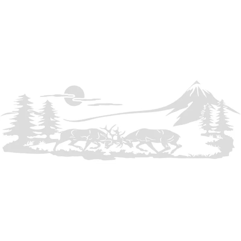 2 piezas de vinilo universales arboles de montana