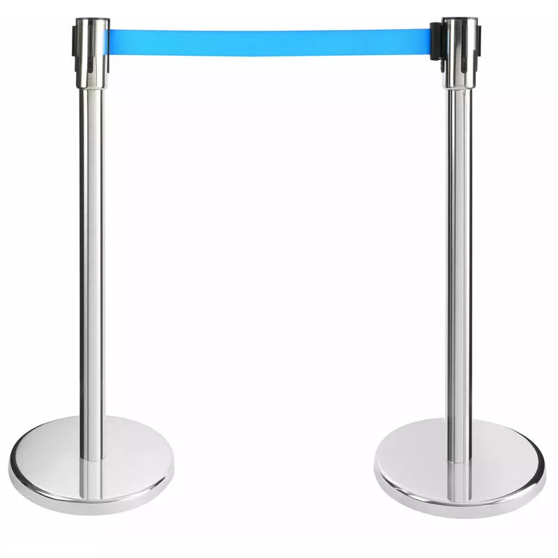 2x Postes Separadores con Cinta Retráctil Extensible