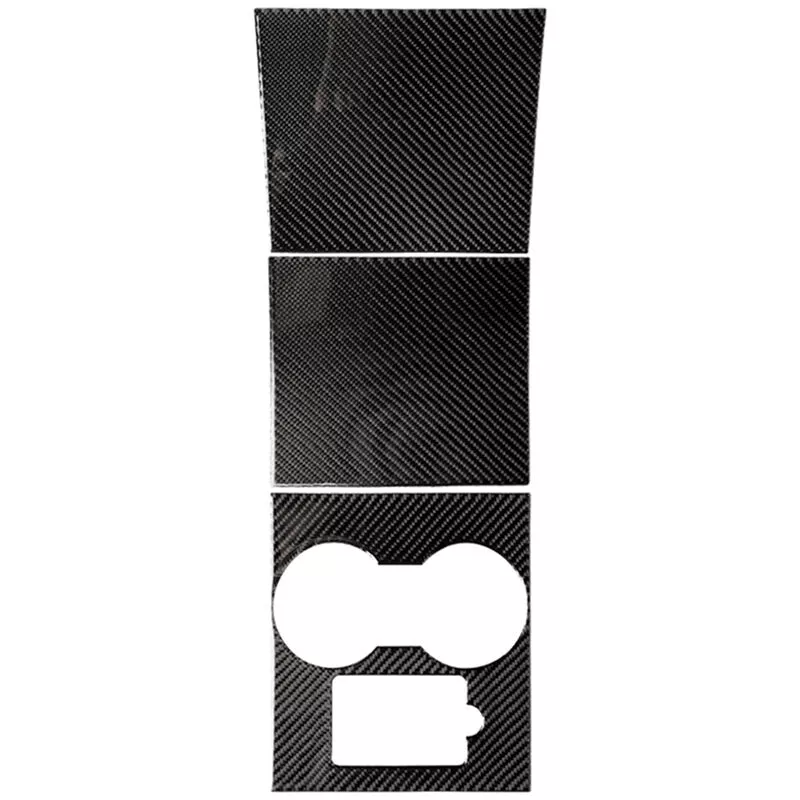 3 piezas / juego de fibra de carbono para consola de coche