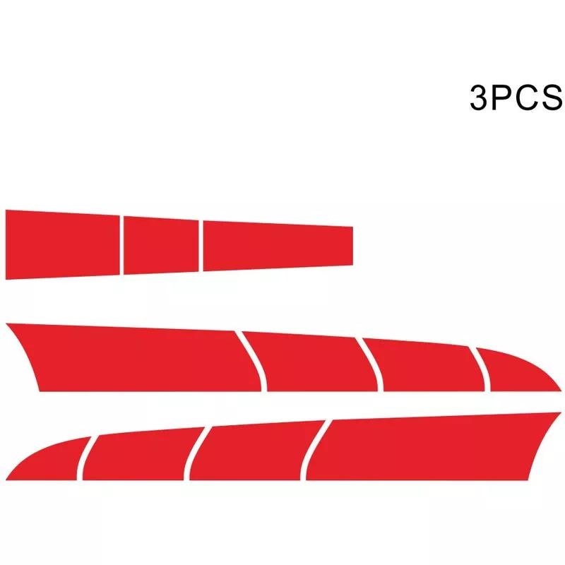 3pcs Etiqueta engomada de la raya del capo del coche Auto Racing Body Stripe lateral Calcomania Falda Techo Raya creativa Reposicion del cuerpo barato