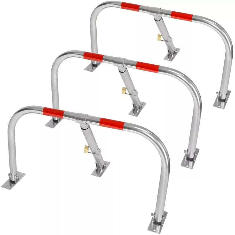 3x Barrera aparcamiento guarda estacionamiento 3 pies abatible candado y llaves barato