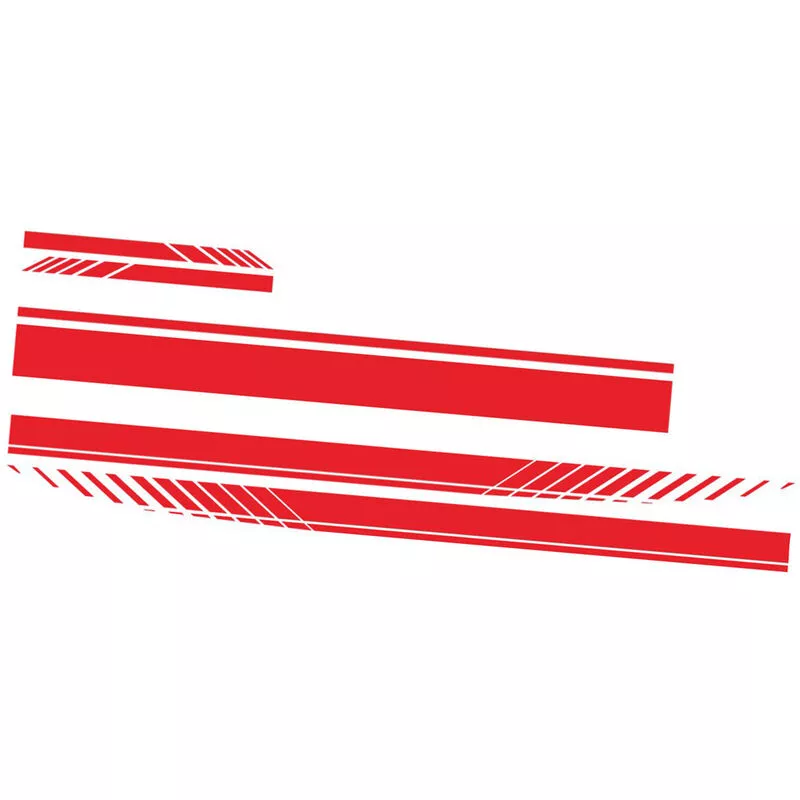 5 UNIDS Universal Red Car Racing Body Falda de rayas laterales Etiqueta de la capucha del techo Etiqueta para todos los automoviles Etiqueta de PVC barato