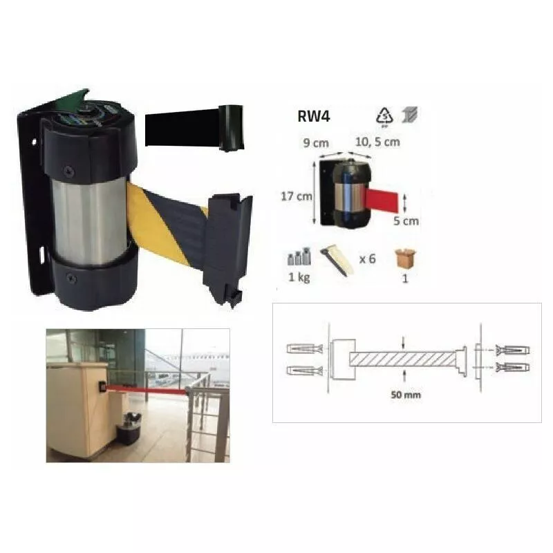 758159714 Rw40Bk Enrollador Mural Cinta Negra 4 Mt - Metalworks En Oferta 758159714 Rw40Bk Enrollador Mural Cinta Negra 4 Mt - Metalworks Barato