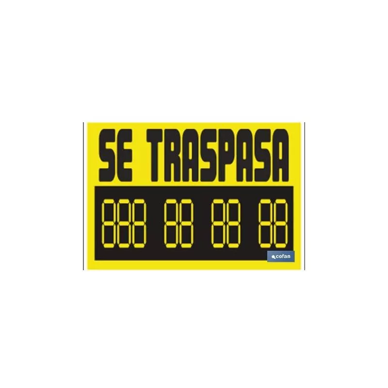 AC9 Señal 'Se Traspasa' | Amarillo - 420X297 mm barato
