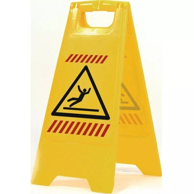 ADVERTENCIA SHIELD ATENCIÓN DESLIZACIÓN PELIGRO PICTOGRAM B 300xH 570mm Señal Amarillo / Negro / Rojo barato