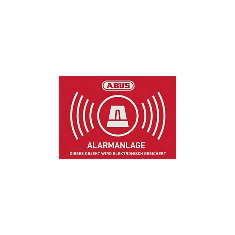 Au1422 ''Alarm System'' Pegatina De Advertencia Roja