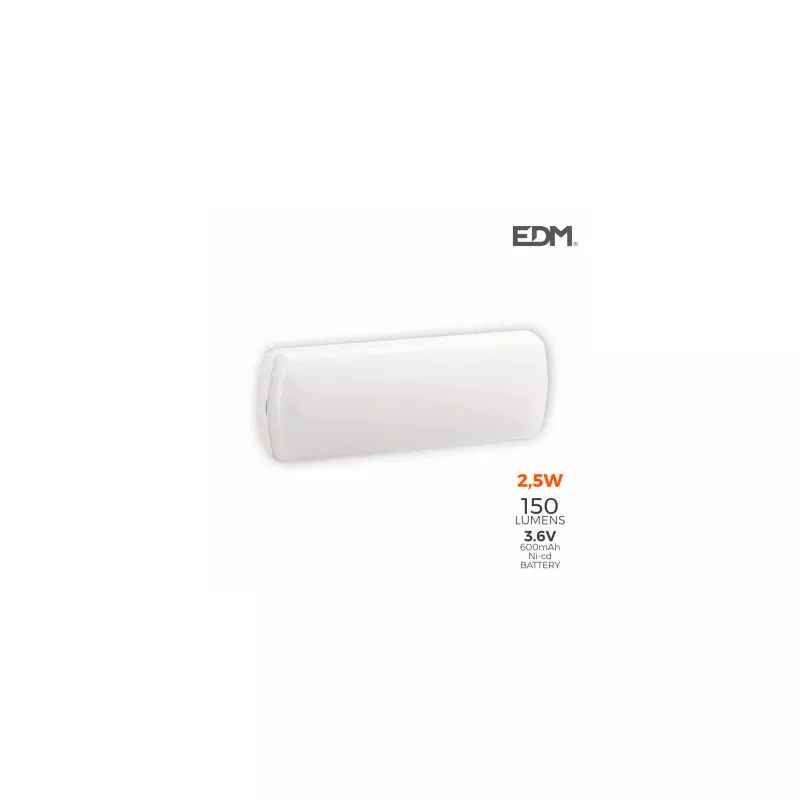Aplique Emergencia Led 150Lm 2,5W 5 Leds 0,5W 25,5X9X5Cm 8425998318159 31815 - Edm En Oferta Aplique Emergencia Led 150Lm 2