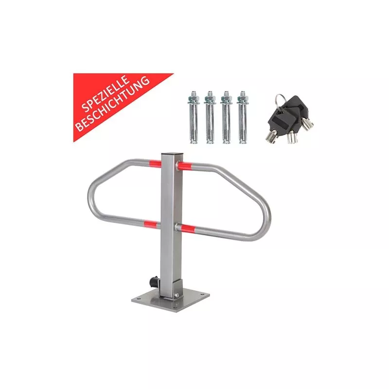 Barra de parking Poste de parking Barrera para bloquear bloqueo Barrera de aparcamiento Plateado Rojo Bloqueador de aparcamiento Barra barato