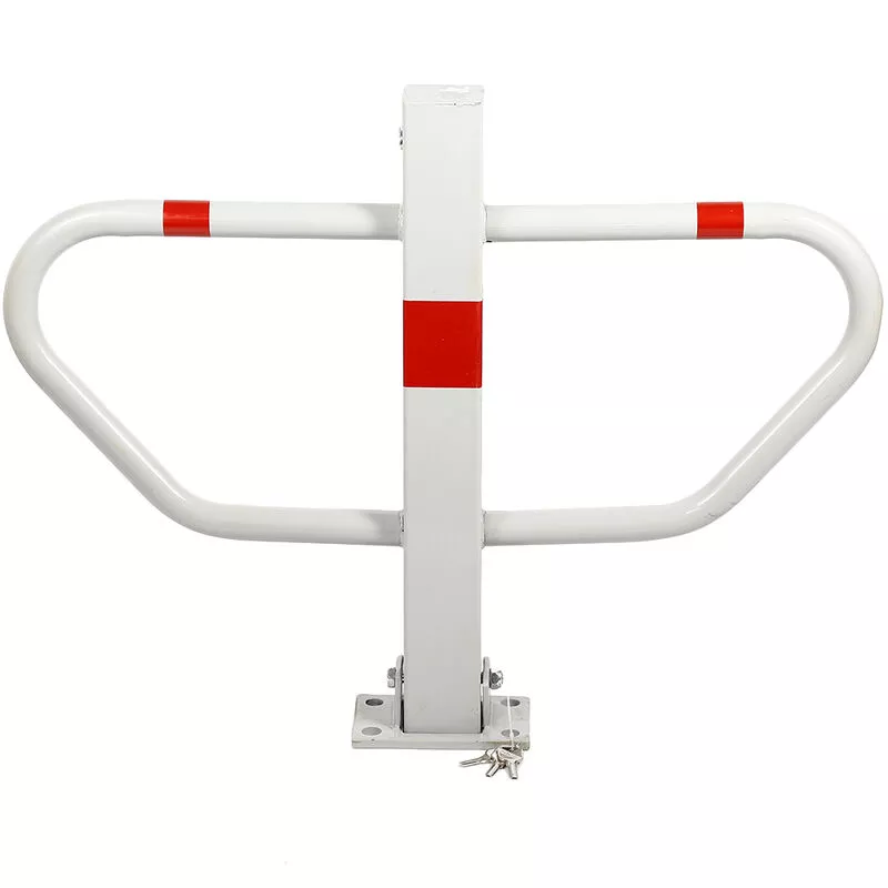 Barrera de aparcamiento plegable |Acero Robusto Soporte Estable color plateado barato