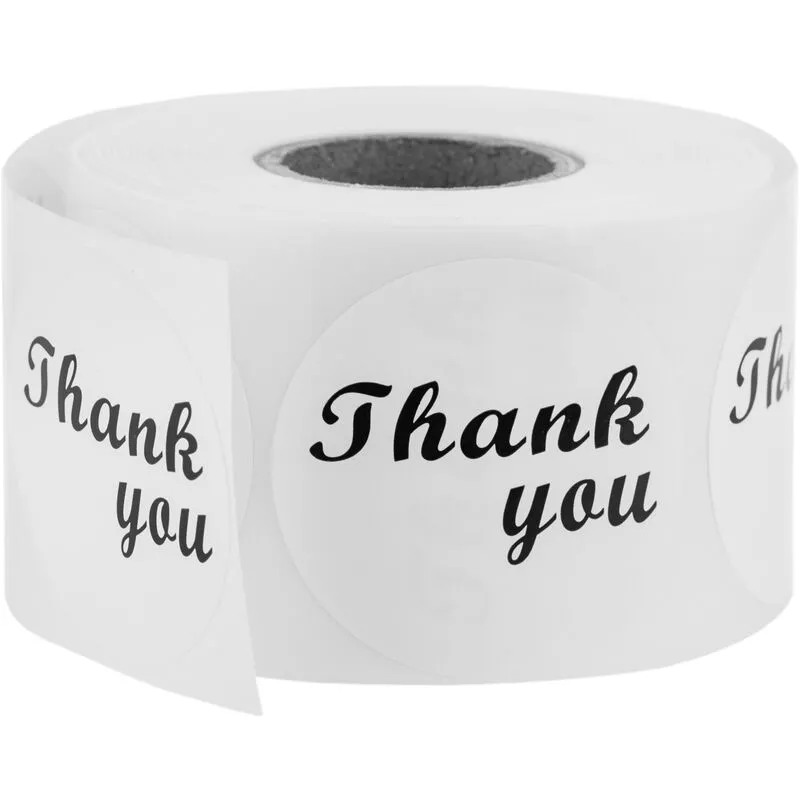 Bematik - Etiqueta Adhesiva Redonda De 38 Mm Color Blanco 'Thank You' En Oferta Bematik - Etiqueta Adhesiva Redonda De 38 Mm Color Blanco 'Thank You' Barato