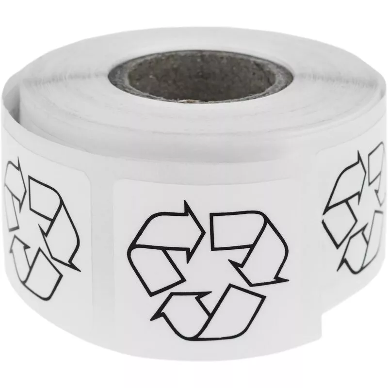 Bematik - Rollo Bobina De 500 Etiquetas Adhesivas Para Indicar Que El Material Es Reciclable 25 X 25 Mm En Oferta Bematik - Rollo Bobina De 500 Etiquetas Adhesivas Para Indicar Que El Material Es Reciclable 25 X 25 Mm Barato