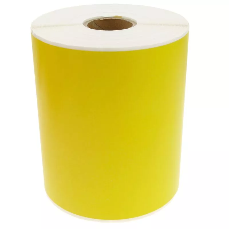Bematik - Rollo Bobina De 250 Etiquetas Adhesivas Para Impresora Térmica Directa 101.6X152.4Mm Amarillo En Oferta Bematik - Rollo Bobina De 250 Etiquetas Adhesivas Para Impresora Térmica Directa 101.6X152.4Mm Amarillo Barato