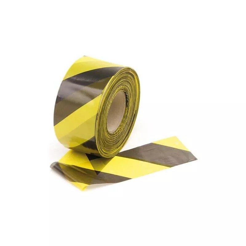 CINTA DE SEÑALIZACIÓN - COLOR NEGRO/AMARILLO - 500 m - Protection-security barato