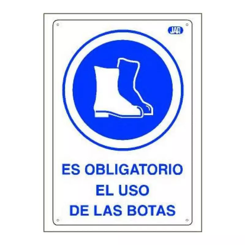 Cartel Obra Obligatorio Uso Botas barato