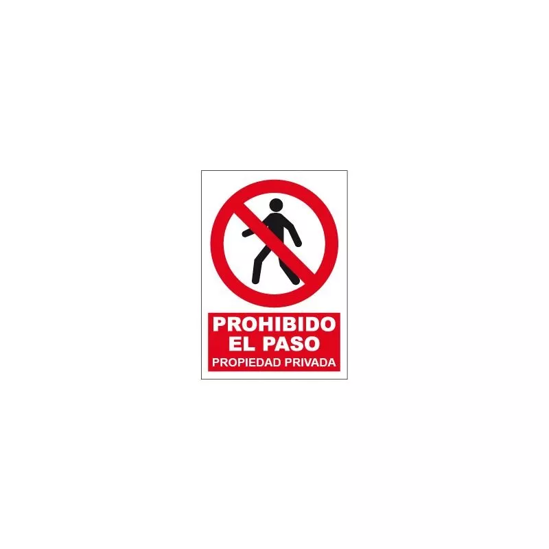 Cartel Propiedad Privada Prohibido El Paso barato