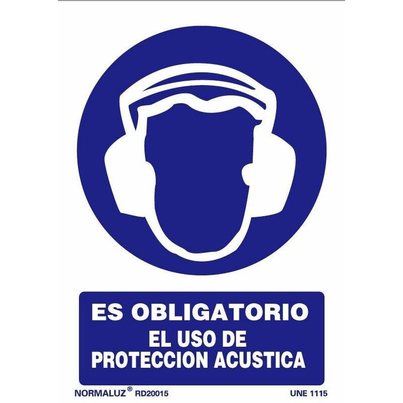 Cartel Pvc 21* 30 Obligatorio Proteccion Acustica Barato