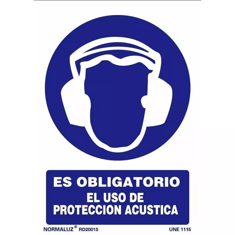 Cartel Pvc 21* 30 Obligatorio Proteccion Acustica barato
