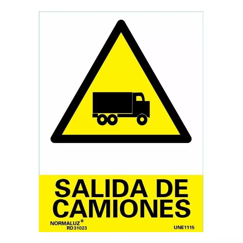 Cartel Pvc 21* 30 Salida Camiones En Oferta Cartel Pvc 21* 30 Salida Camiones Barato