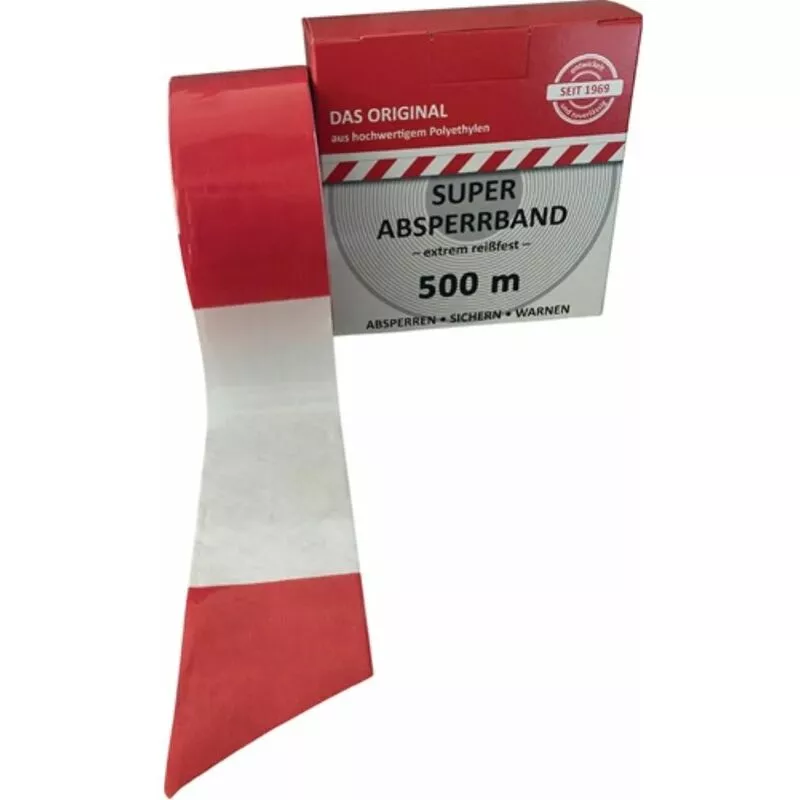 Cinta De Barrera L.500M B.80Mm Red / Blanco Bloqueado 500M / Cartón Kelmaplast En Oferta Cinta De Barrera L.500M B.80Mm Red / Blanco Bloqueado 500M / Cartón Kelmaplast Barato