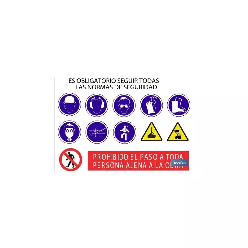 Cofan - PLIMPO cartel de obra en glasspack 1000x700 barato