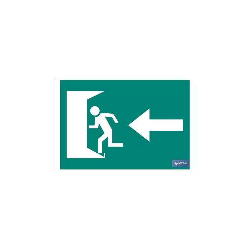 Cofan - Plimpo Señal Luminiscente 148X105Mm Salida Emergencia Izquierda En Oferta Cofan - Plimpo Señal Luminiscente 148X105Mm Salida Emergencia Izquierda Barato