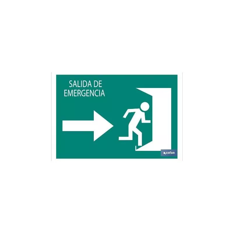 Cofan - Plimpo Señal Luminiscente 210X148Mm. Salida Emergencia Derecha Texto En Oferta Cofan - Plimpo Señal Luminiscente 210X148Mm. Salida Emergencia Derecha Texto Barato