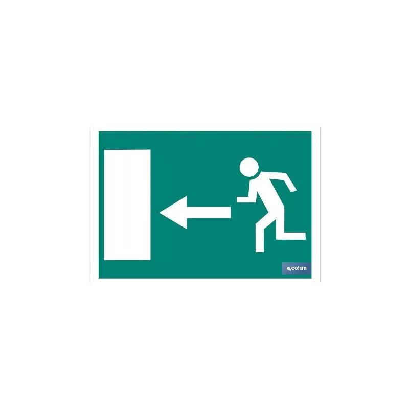 Cofan - Plimpo Señal Luminiscente 210X148Mm. Salida Emergencia Izquierda En Oferta Cofan - Plimpo Señal Luminiscente 210X148Mm. Salida Emergencia Izquierda Barato