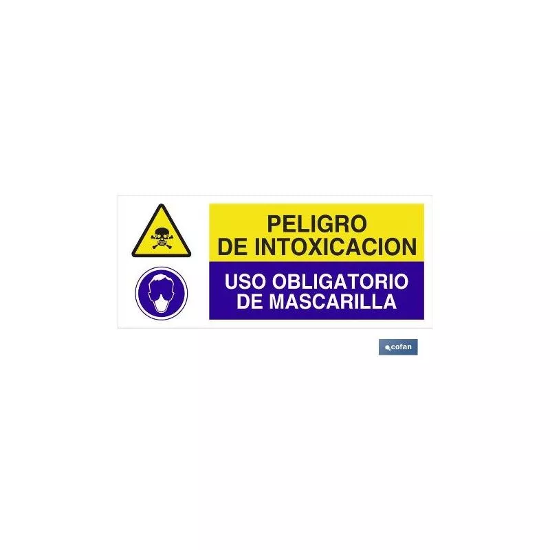 Cofan - Plimpo Señal Poliestireno 1,5Mm 507X210 Combinada Peligro/Obligación En Oferta Cofan - Plimpo Señal Poliestireno 1