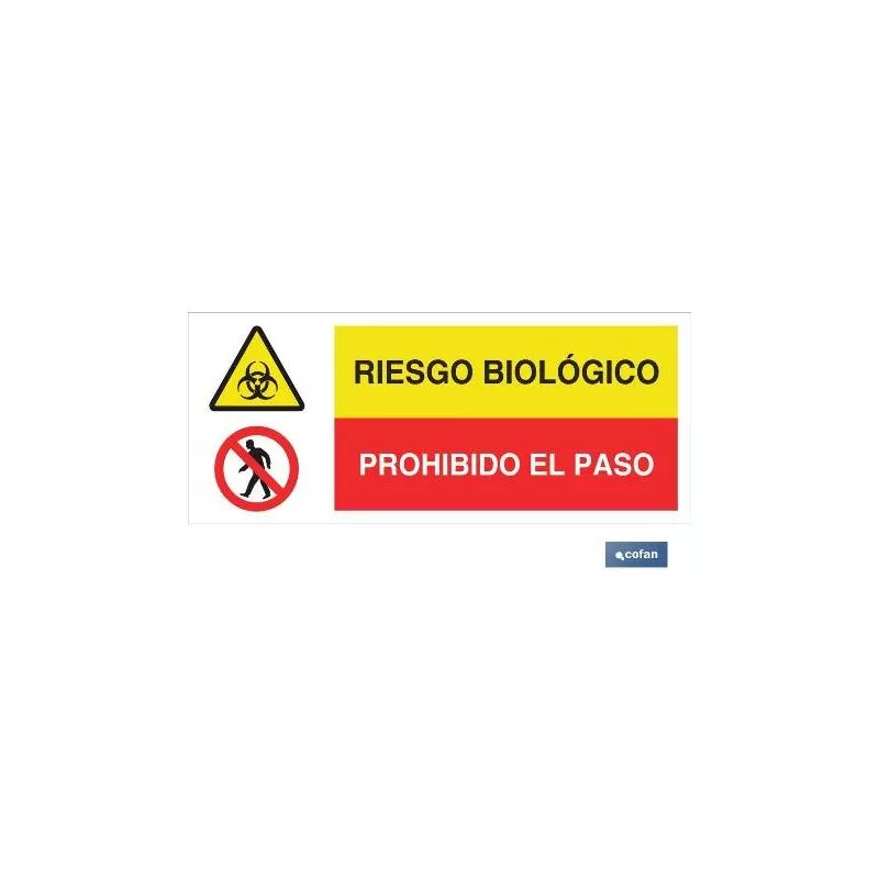 Cofan - Plimpo Señal Poliestireno 1,5Mm 507X210 Combinada Peligro/Prohibición En Oferta Cofan - Plimpo Señal Poliestireno 1