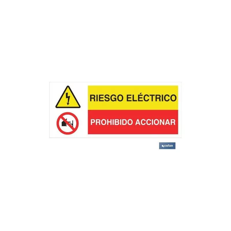 Cofan - Plimpo Señal Poliestireno 1,5Mm 507X210 Combinada Peligro/Prohibición En Oferta Cofan - Plimpo Señal Poliestireno 1