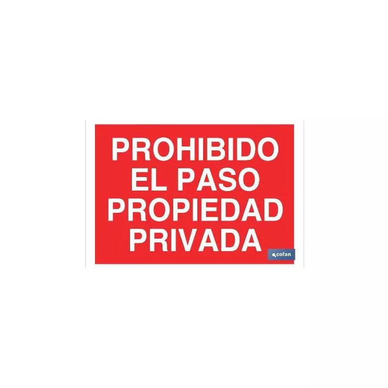 Cofan - Plimpo Señal Poliestireno 297X210Mm Prohibido El Paso Propiedad Privada En Oferta Cofan - Plimpo Señal Poliestireno 297X210Mm Prohibido El Paso Propiedad Privada Barato