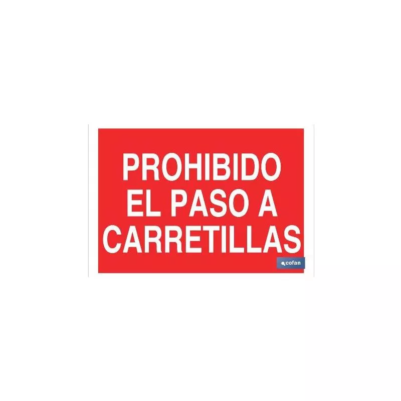 Cofan - PLIMPO señal poliestireno 420x297 prohibido el paso a carretillas barato