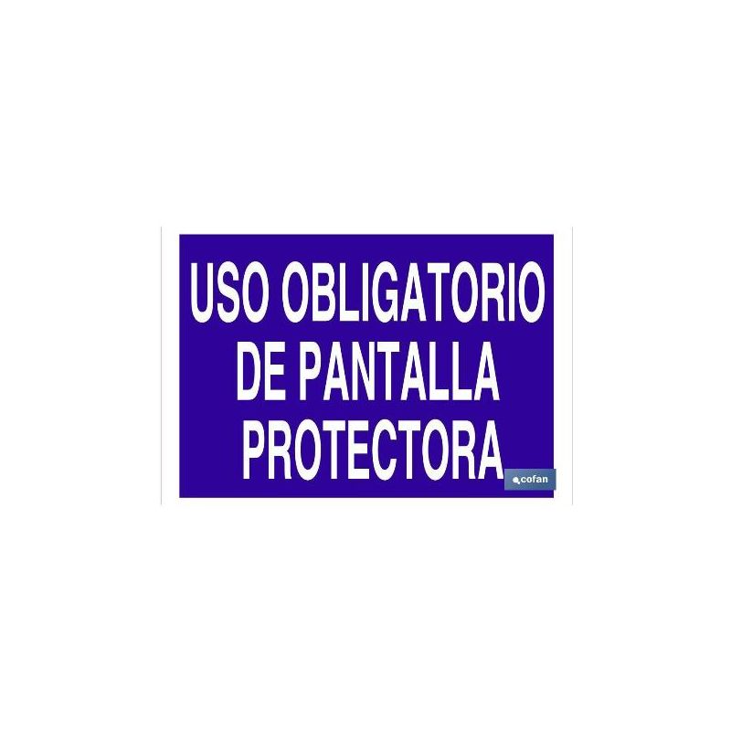 Cofan - Plimpo Señal Poliestireno 420X297 Uso Obligatorio De Pantalla Protectora Barato