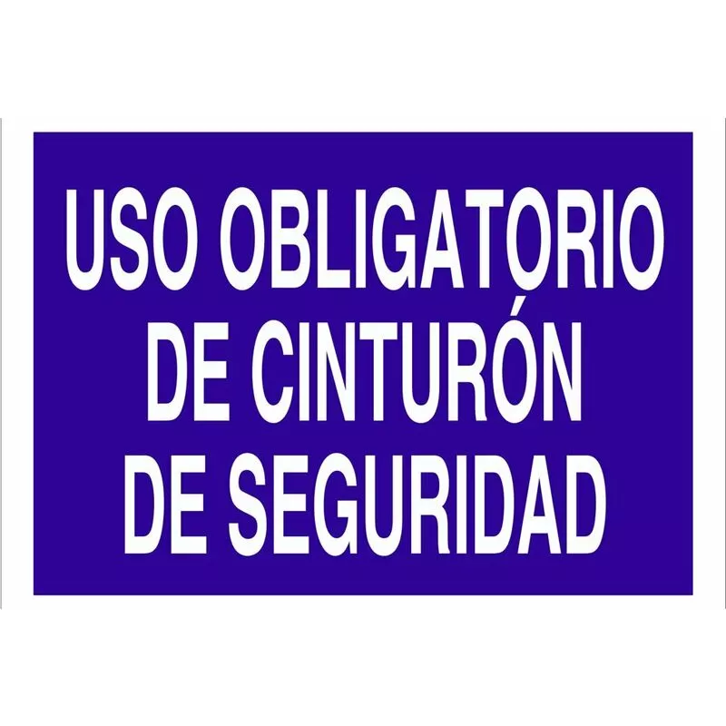 Cofan - Señal Obligación Solo Texto - Uso Obligatorio De Cinturón De Seguridad En Oferta Cofan - Señal Obligación Solo Texto - Uso Obligatorio De Cinturón De Seguridad Barato