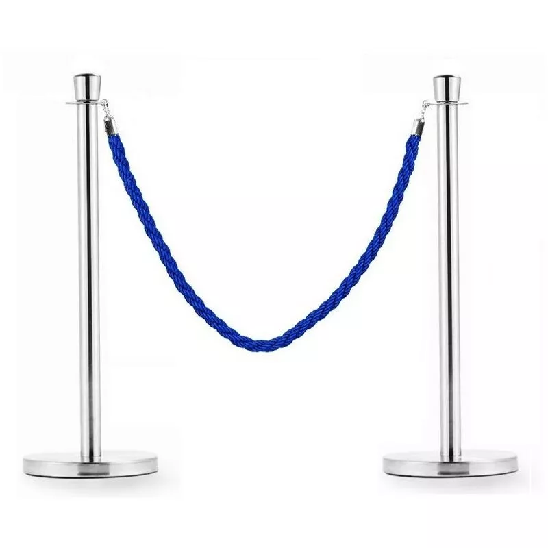 Dos Postes Separadores De Acero Inoxidable Con Cordón Y Cabezal Cónico En Oferta Dos Postes Separadores De Acero Inoxidable Con Cordón Y Cabezal Cónico Barato