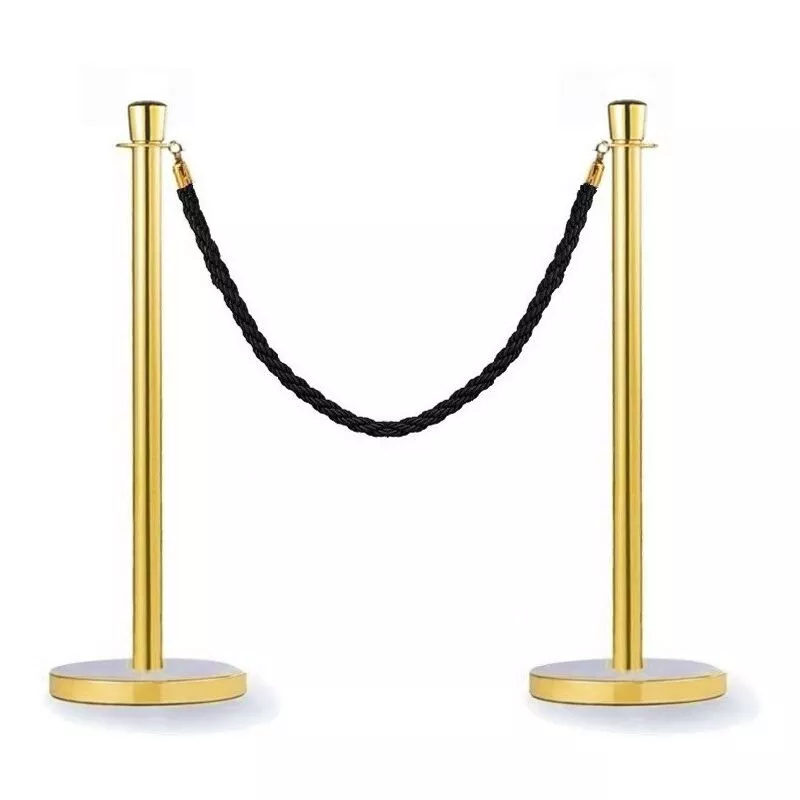 Dos Postes Separadores Dorados Con Cuerda De 2.5 M Y Cabezal Cónico En Oferta Dos Postes Separadores Dorados Con Cuerda De 2.5 M Y Cabezal Cónico Barato