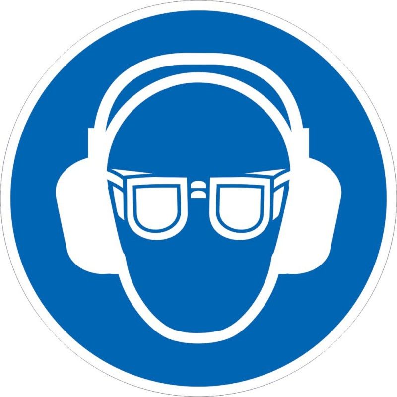 Fp - Placa De Indicación Usar Protección Auditiva Y Ocular Lámina