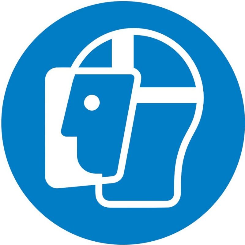 Fp - Placa De Indicación Usar Protector Facial Aluminio