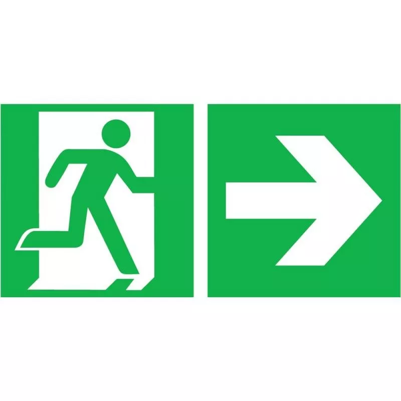 Fp - Placa De Salvamento Salida De Emergencia Derecha Con Flecha De Dirección Hacia Derecha 300 X 150 En Oferta Fp - Placa De Salvamento Salida De Emergencia Derecha Con Flecha De Dirección Hacia Derecha 300 X 150 Barato