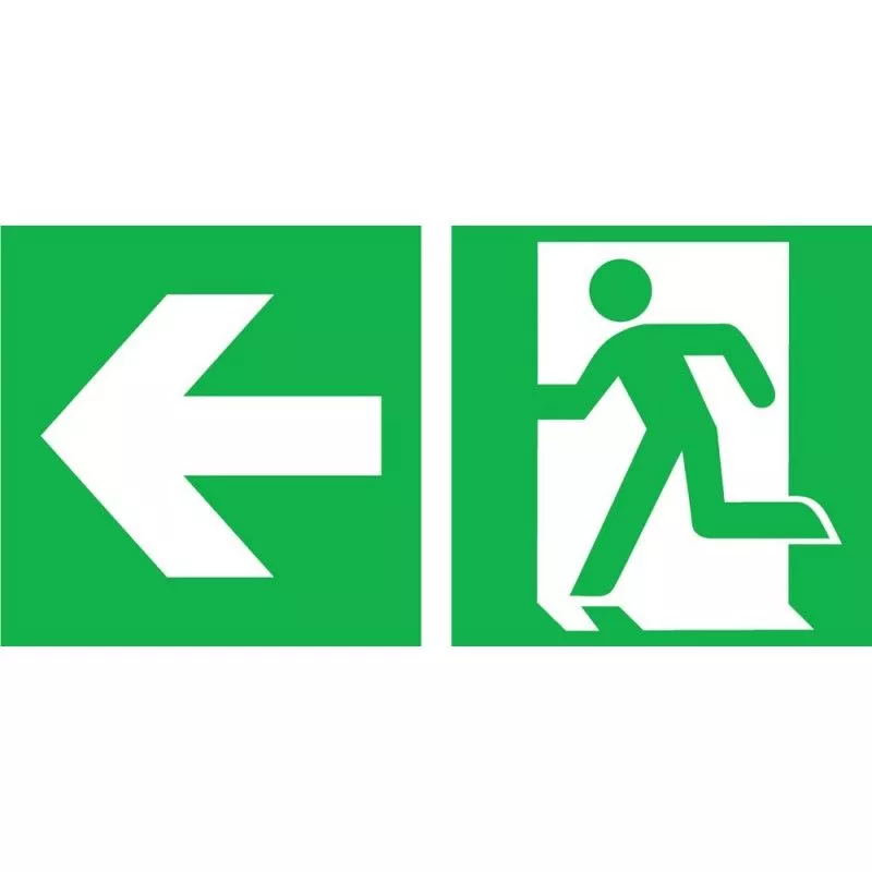 Fp - Placa De Salvamento Salida De Emergencia Izquierda Con Flecha De Dirección Hacia Izquierda 300 X 150 En Oferta Fp - Placa De Salvamento Salida De Emergencia Izquierda Con Flecha De Dirección Hacia Izquierda 300 X 150 Barato