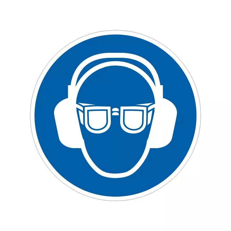 Fp - Placas De Indicación De Lámina De Pvc, Ø : 100 Mm Protección De Oídos Y Ocular En Oferta Fp - Placas De Indicación De Lámina De Pvc