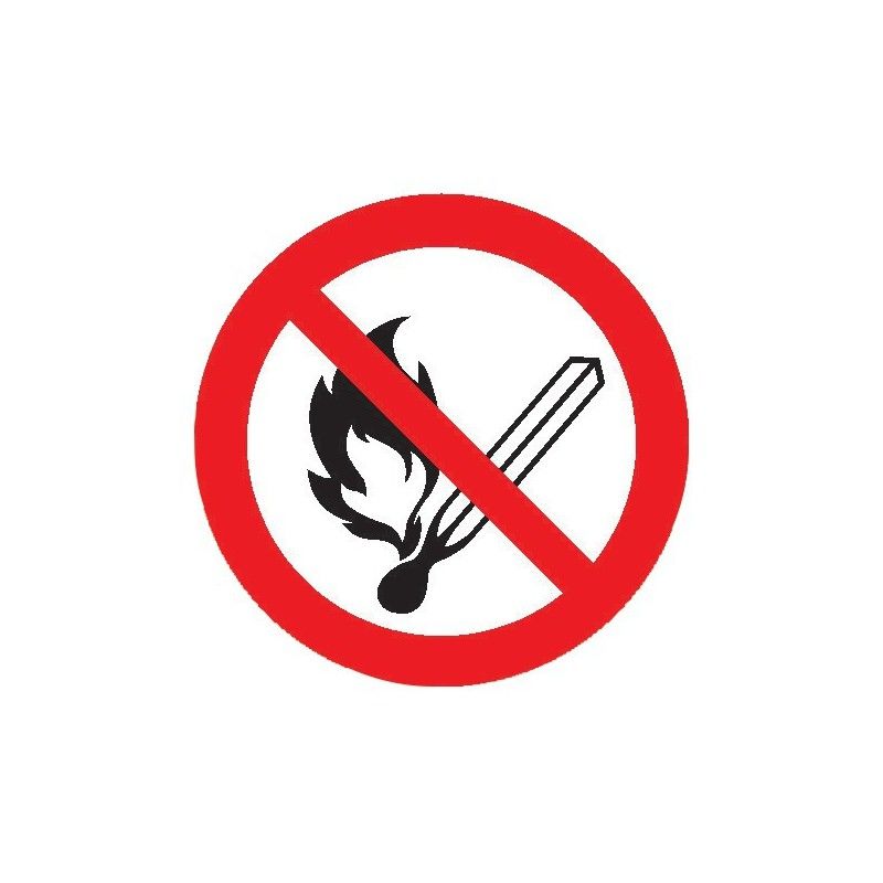 Fp - Rótulos De Prohibición De Lámina De Pvc Prohibido Hacer Fuego