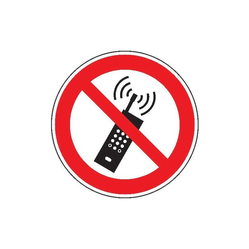 Fp - Señal De Prohibición Prohibido Las Comunicacio­ Nes Móviles Lámina