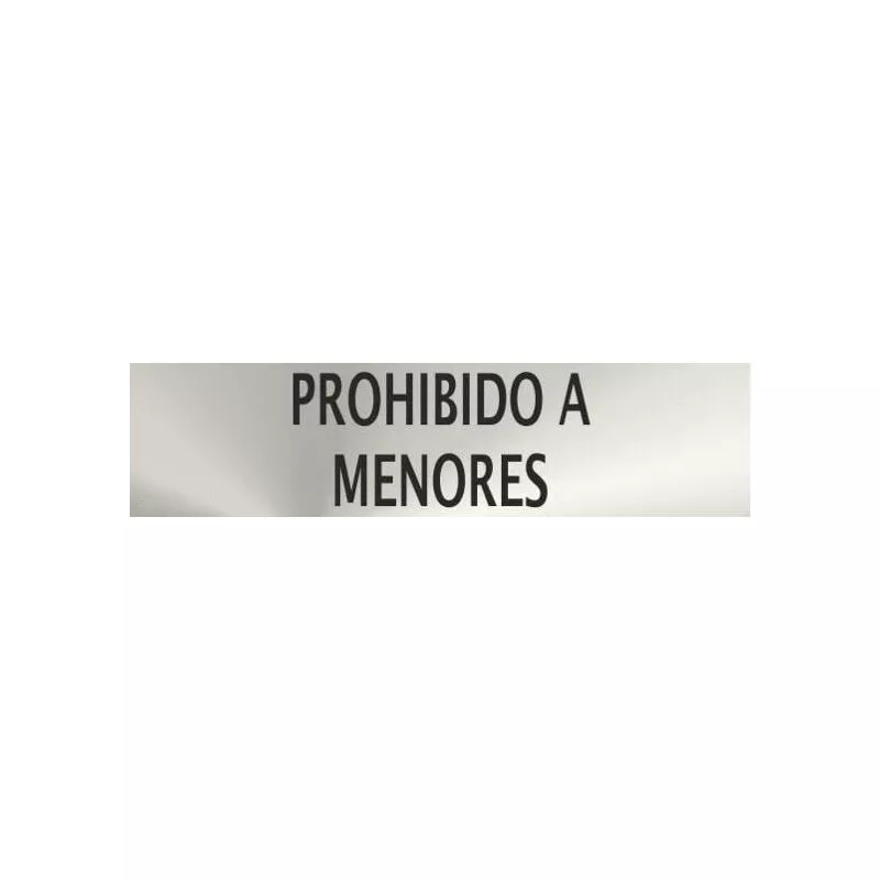 Informativa Prohibido A Menores Acero Inox. Adhesivo De 0,8Mm 50X200Mm En Oferta Informativa Prohibido A Menores Acero Inox. Adhesivo De 0