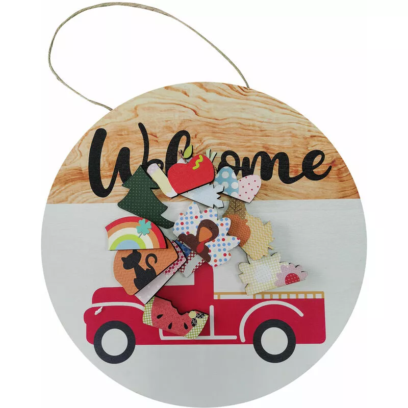 Inserciones intercambiables Bienvenida Decoración de la casa Decoración de la casa Cartel de bienvenida Colgante del porche