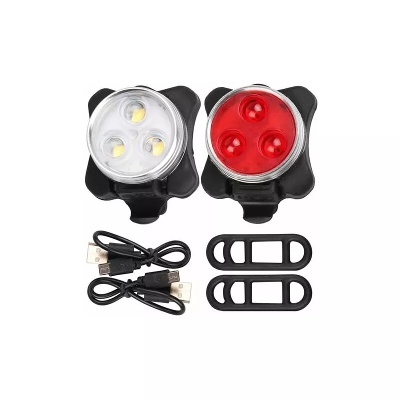 Juego De Luces Para Bicicleta, Luces Delanteras Y Traseras De Bicicleta Recargables A Prueba De Agua Usb, Faro Trasero Para Bicicleta En Oferta Juego De Luces Para Bicicleta