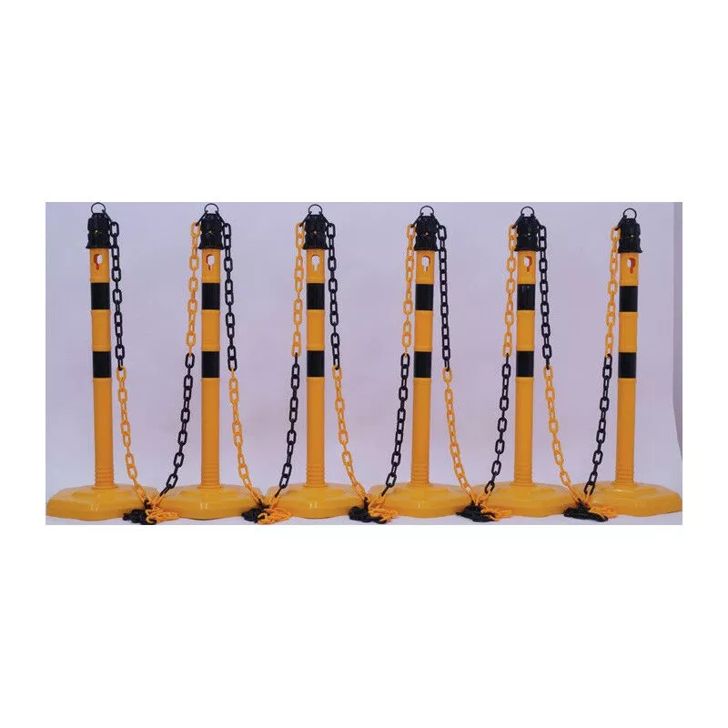 Juego De Postes De Bloqueo Pu Amarillo / Negro Con Base Hexagonal D63Xh1000Mm 6 Postes Y 5 Cadenas En Oferta Juego De Postes De Bloqueo Pu Amarillo / Negro Con Base Hexagonal D63Xh1000Mm 6 Postes Y 5 Cadenas Barato