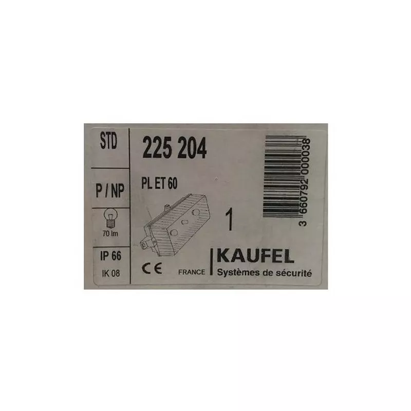 Kaufel - 225204 - PL ET 60 evacuación BAES - 70Lm/Mn - IP66 - 55Lm/h - 230V - 50Hz barato