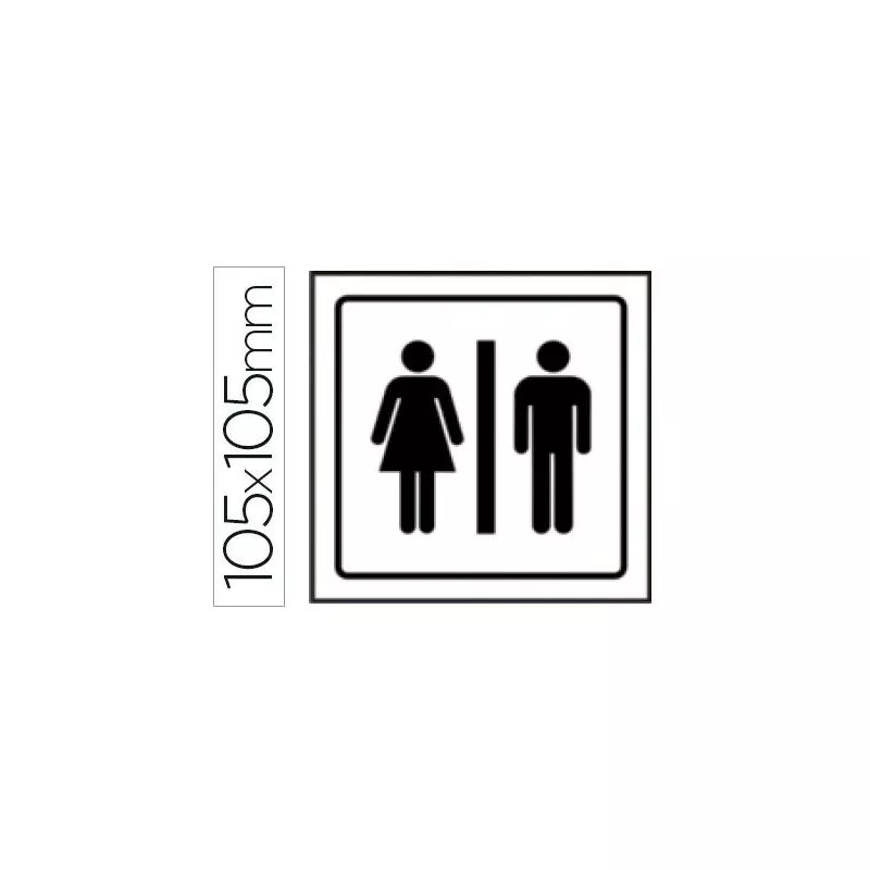 Liderpapel - Pictograma syssa señal de aseos caballeros-señoras en pvc 105x105 mm barato